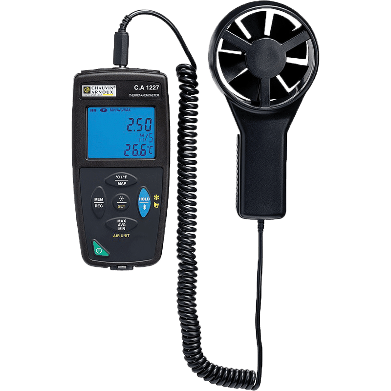 Airflow Anemometer with Data Logger
