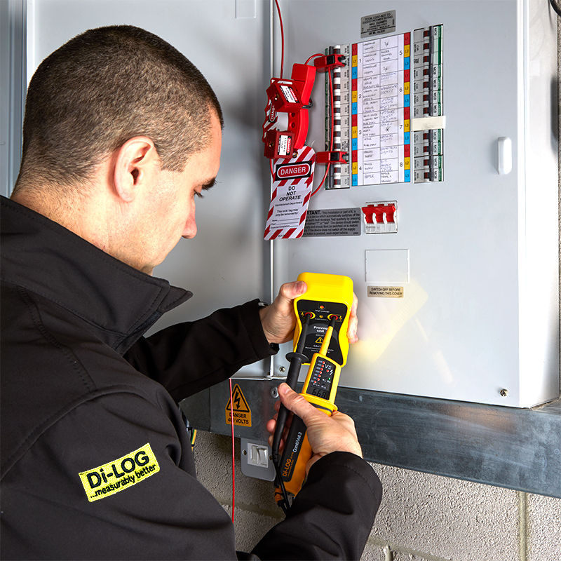 Man proving the voltage circuit on a voltage indicator