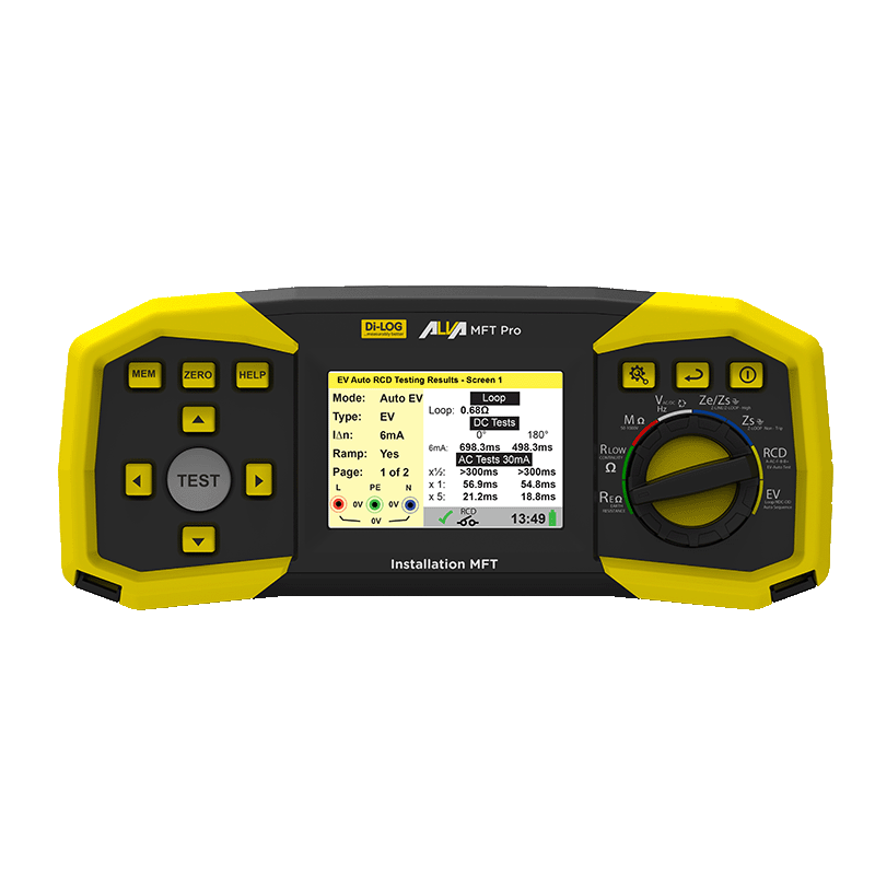 Image of multifunction tester with EV Screen